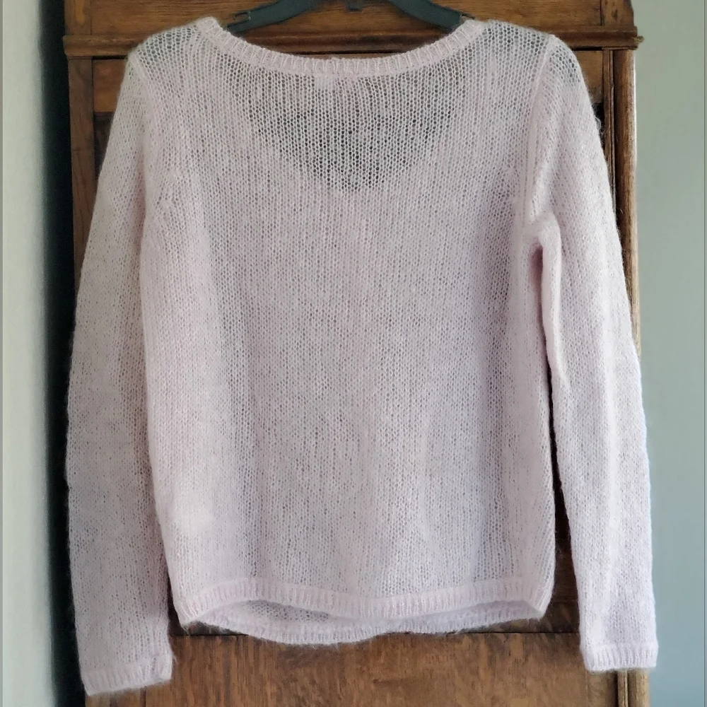 DIVIDED by H&M PINK MOHAIR CARDIGAN EUC SIZE 8 - Picture 2 of 16